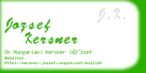 jozsef kersner business card